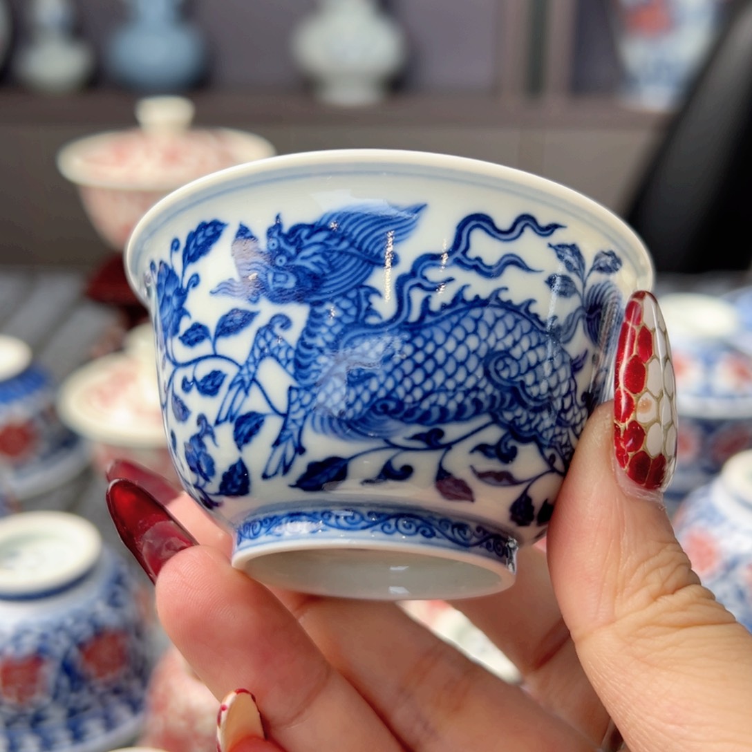 摆件景德镇毛仔柴窑主人杯