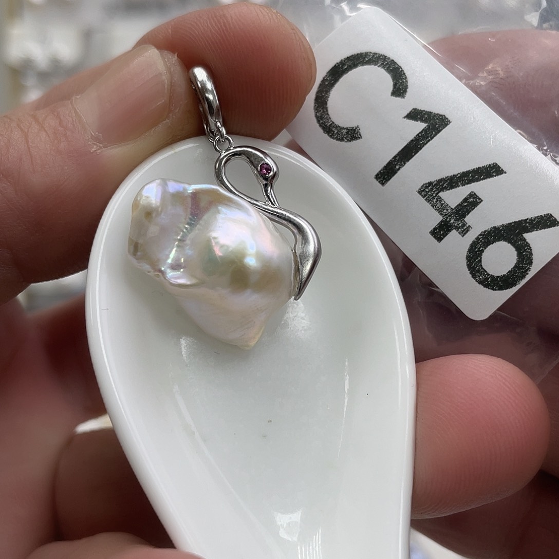 淡水珍珠颈饰银S925镶嵌