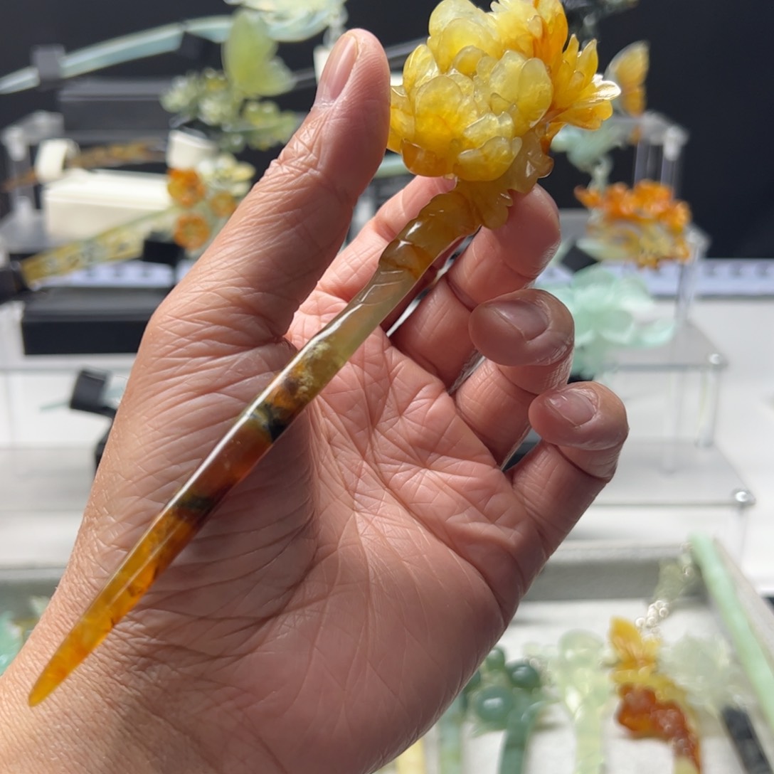 岫玉福利发簪未镶嵌