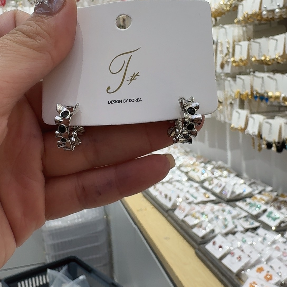 锆石纯铜合金泡菜新款耳圈86