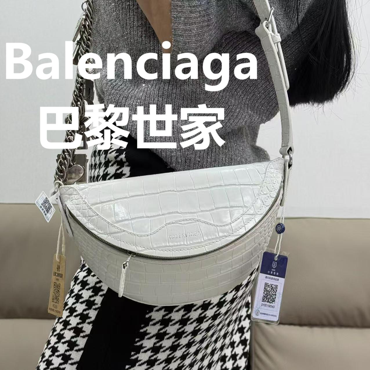 95新 Balenciaga/巴黎世家 机车斜跨包/H03293