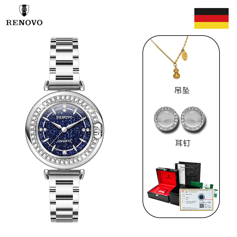 【万象撤柜】RENOVO罗诺威女士时尚防水手表R66030