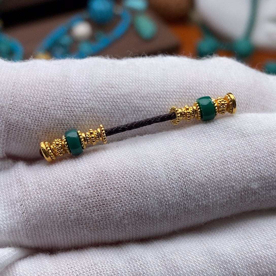 2***7绿松石18K金镶嵌绿松石配饰