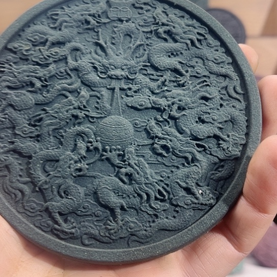 泥塑蓝药师香方香之重器九龙壁