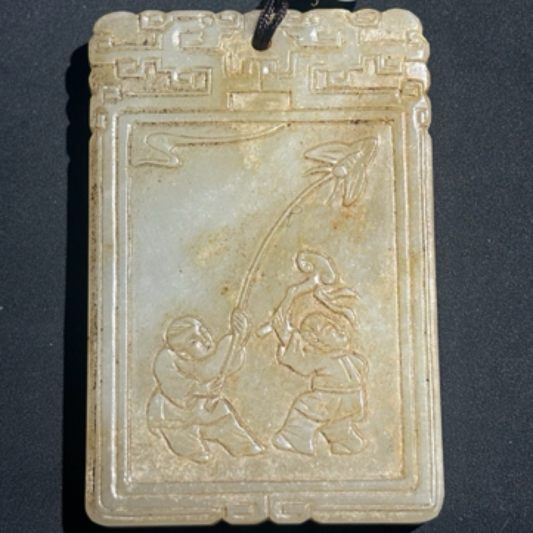 库出/清/和田玉童子嬉戏牌/121731225