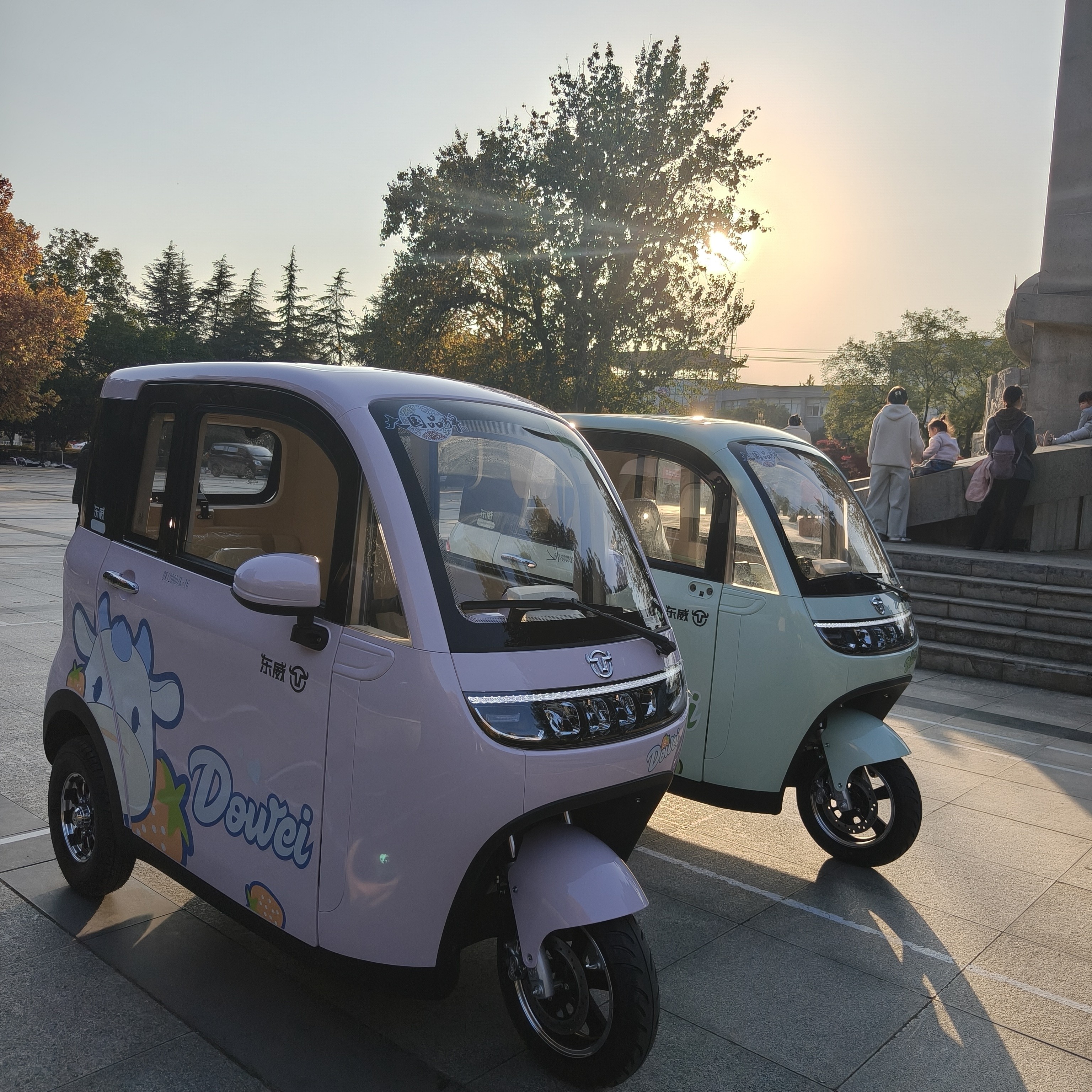 新款东威哆米国标电动三轮车可上牌代步车接送学生