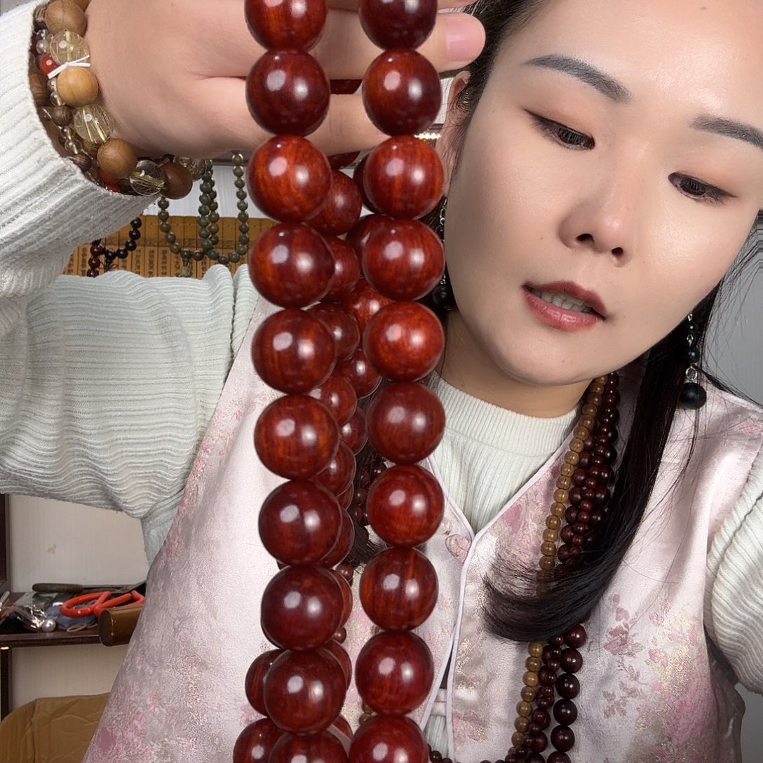 @***人小叶紫檀56颗1.8幸福平安快乐