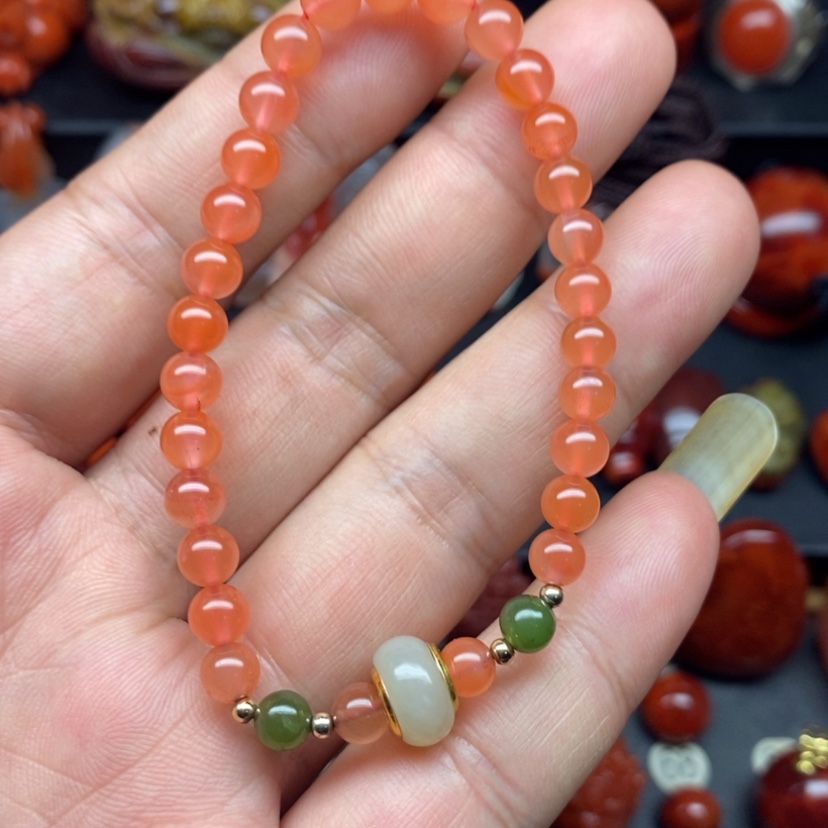 【闪购商品】南红玛瑙未镶嵌配饰柚*