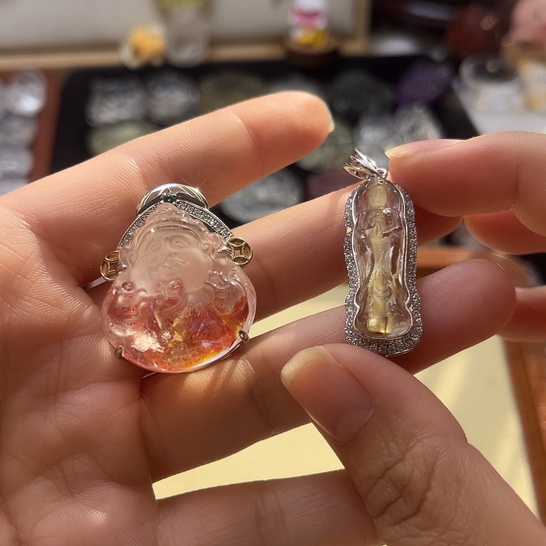 颈饰银S925镶嵌水晶潇****菌补差31