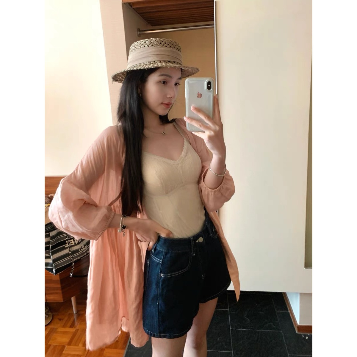 【大仙家】C281十三行夏款韩式有弹牛仔短裤舒适时尚百搭女士夏季