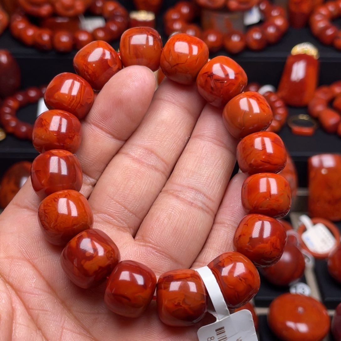 南红玛瑙珠宝奇石未镶嵌单圈14