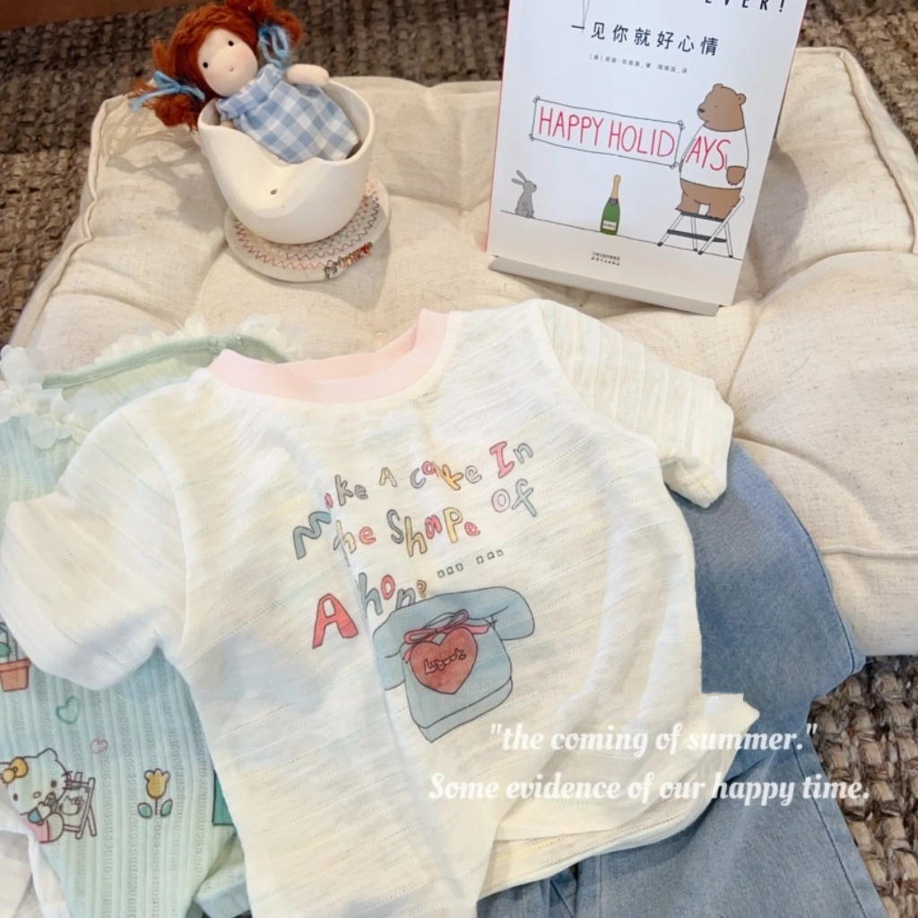  JMBEAR/杰米熊新款2025杰米熊女小童T恤