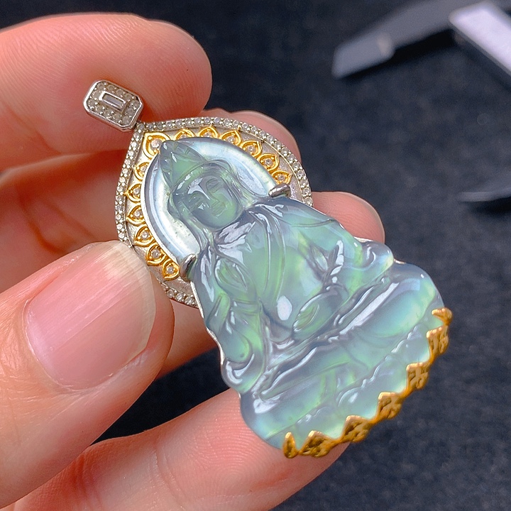 【闪购商品】翡翠银S925镶嵌颈饰翡翠