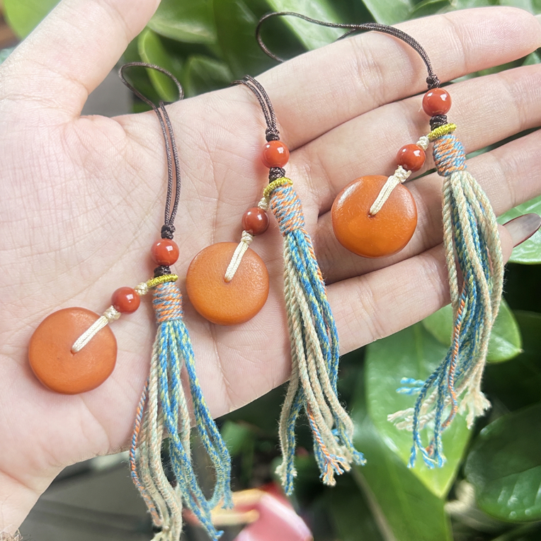 【德昌隆珠宝】蜜蜡扣子DIY百搭挂绳（多样性发其一)