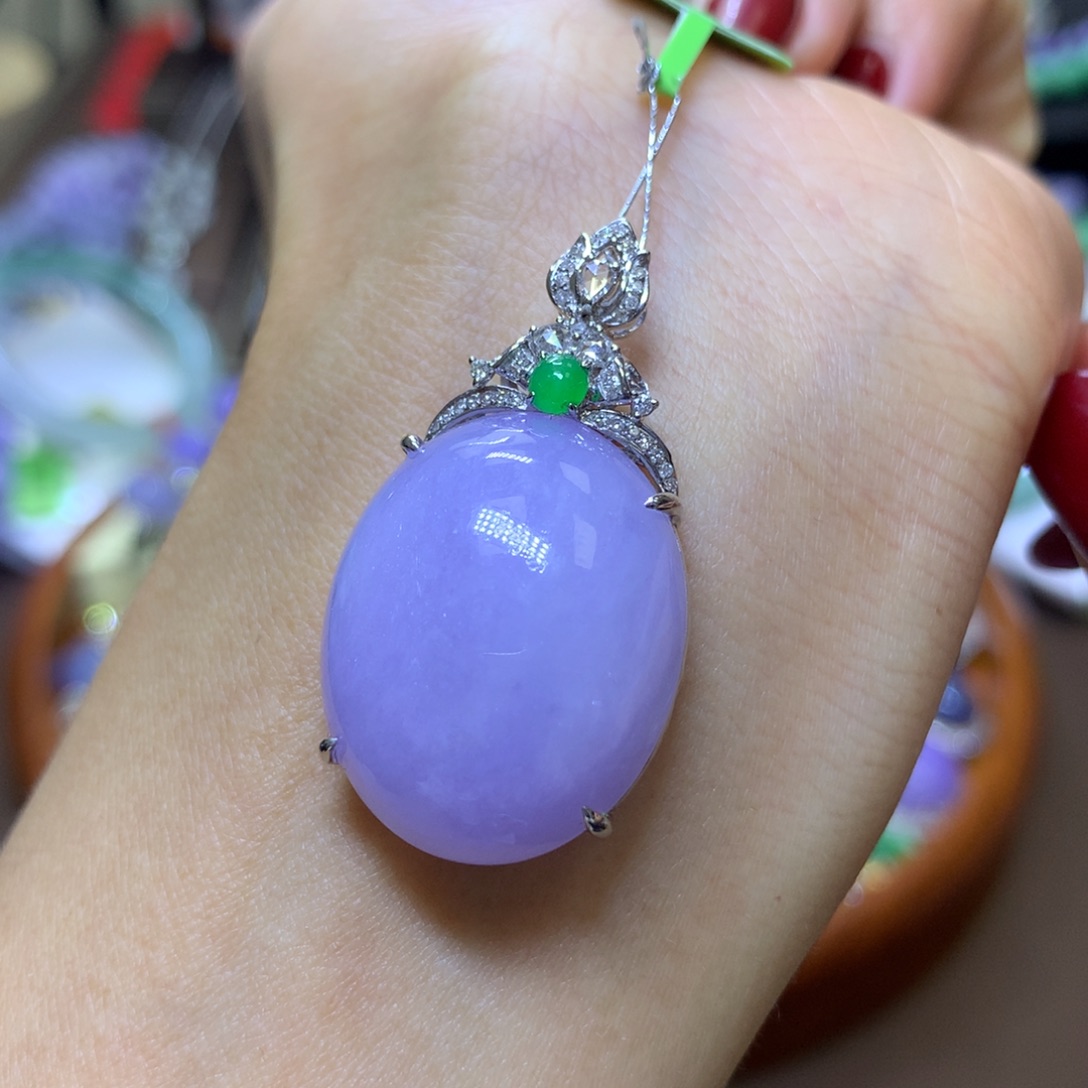 【闪购商品】翡翠颈饰18K金镶嵌翡翠