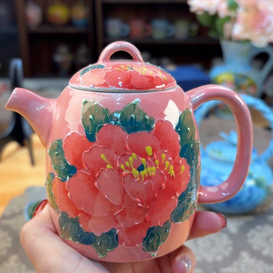 景德镇手绘高温釉下彩陶瓷茶具