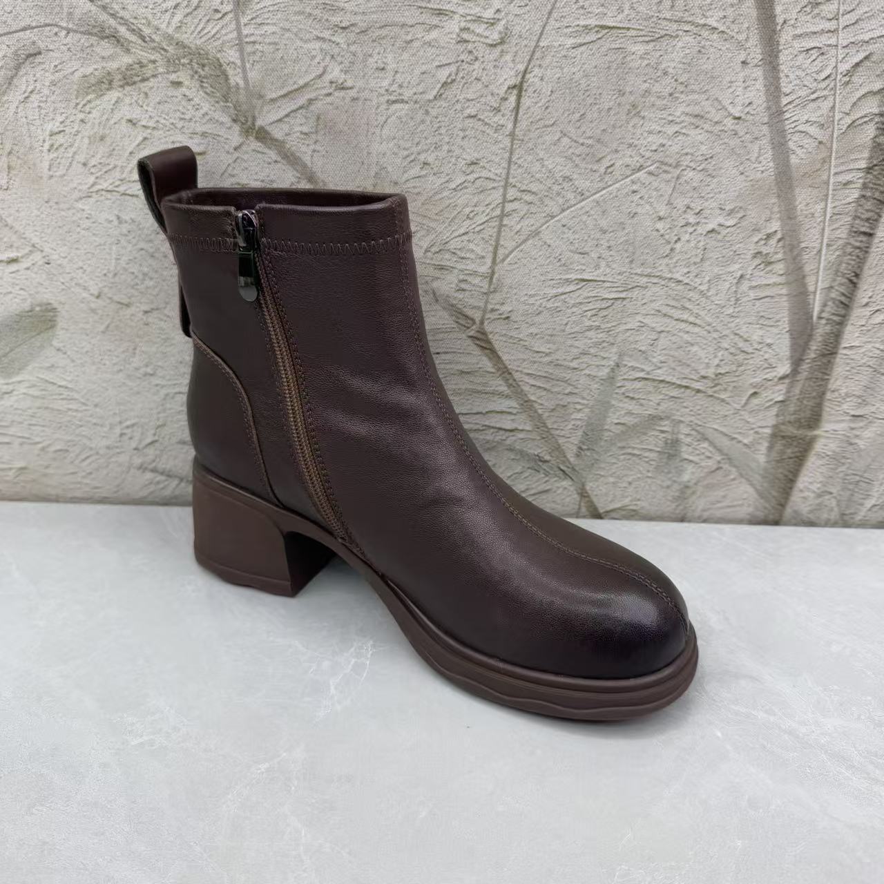 短靴女女靴子（羊皮）女 2063-3 绒