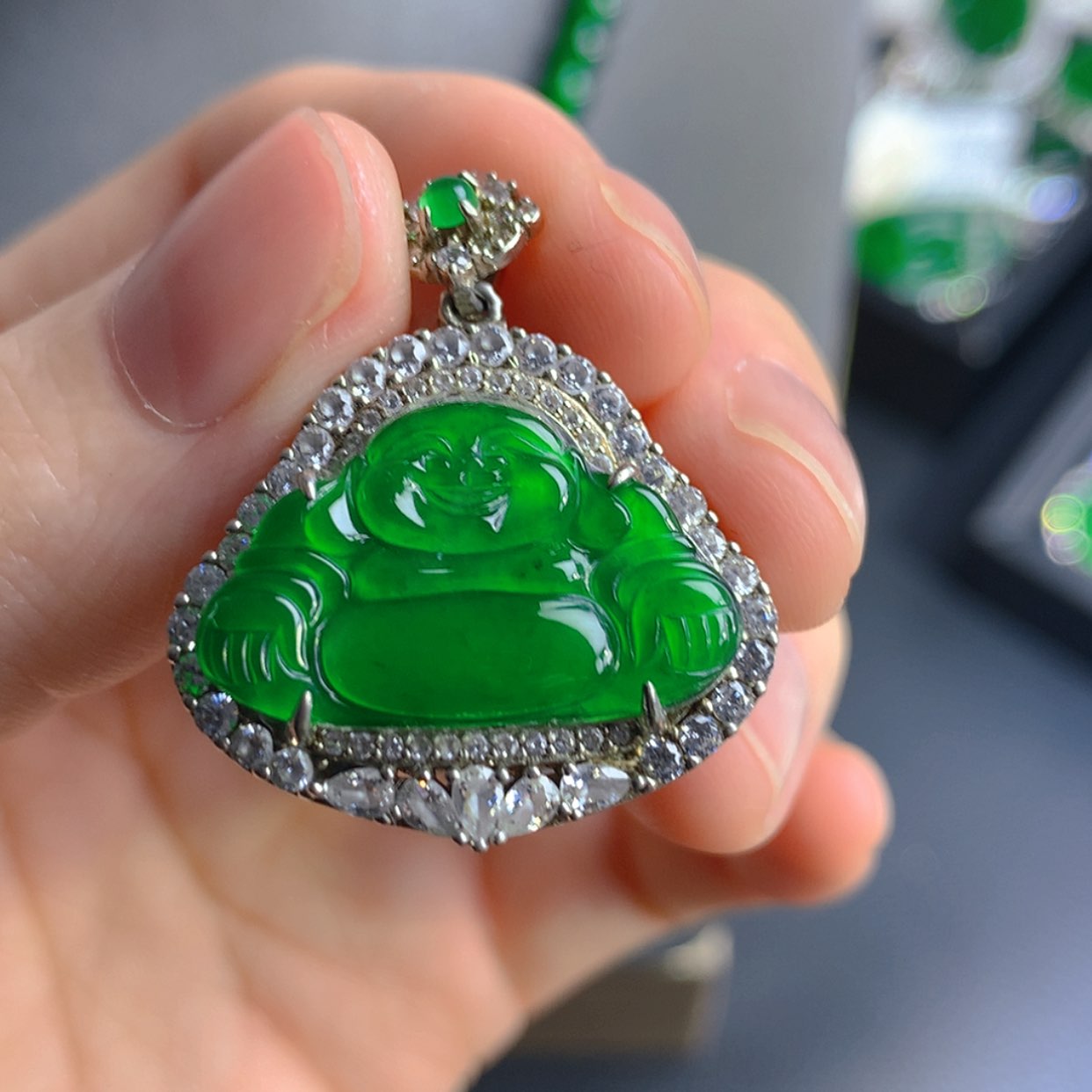 【闪购商品】翡翠吊坠(不含链)银S925镶嵌