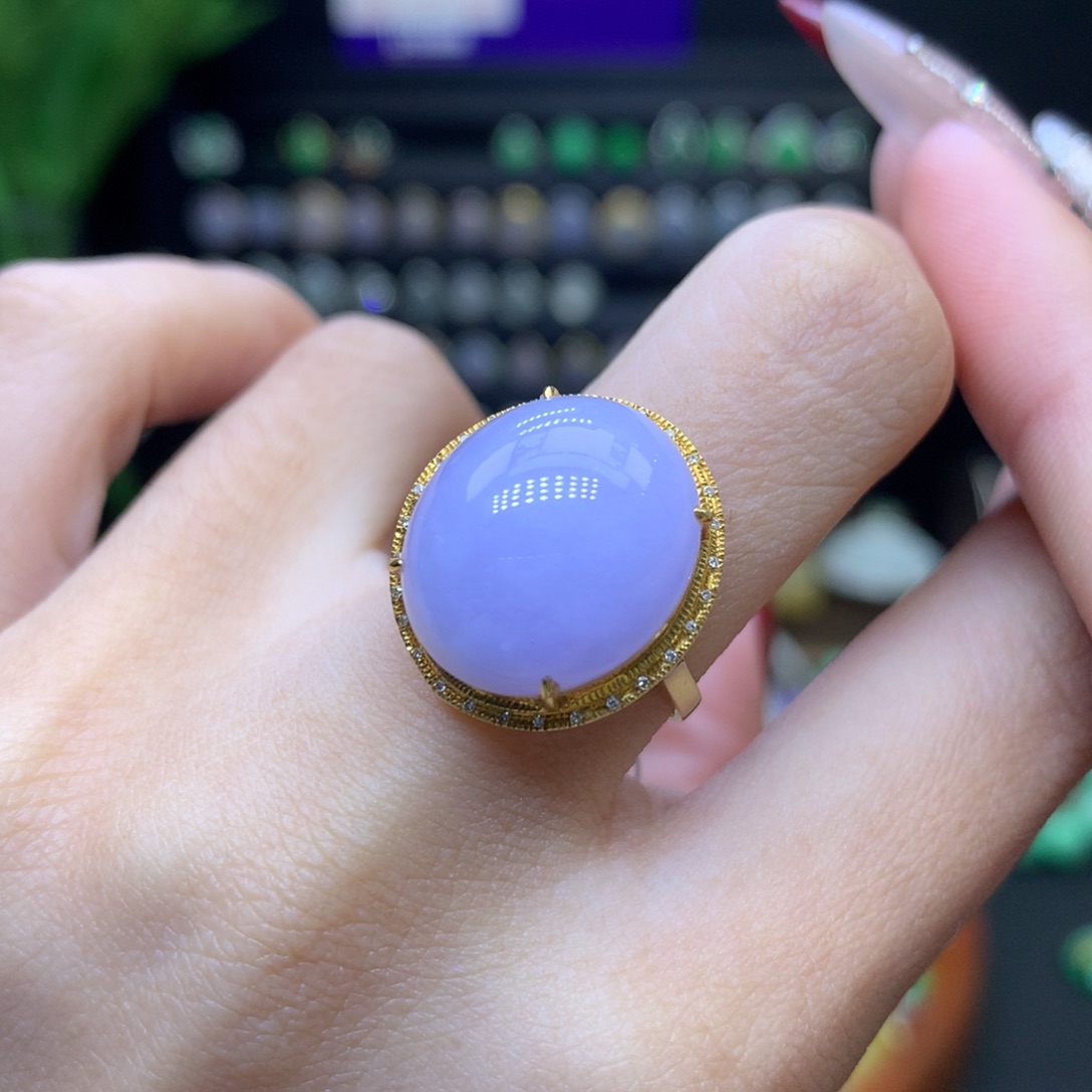 翡翠颈饰18K金镶嵌天然