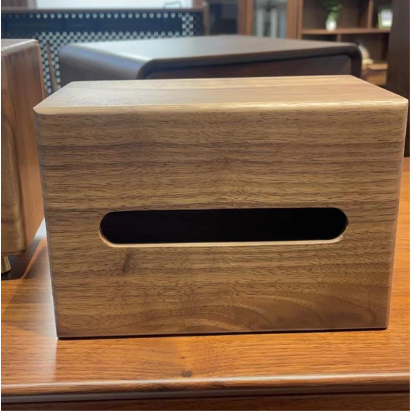 北美黑胡桃木纸巾盒抽纸盒