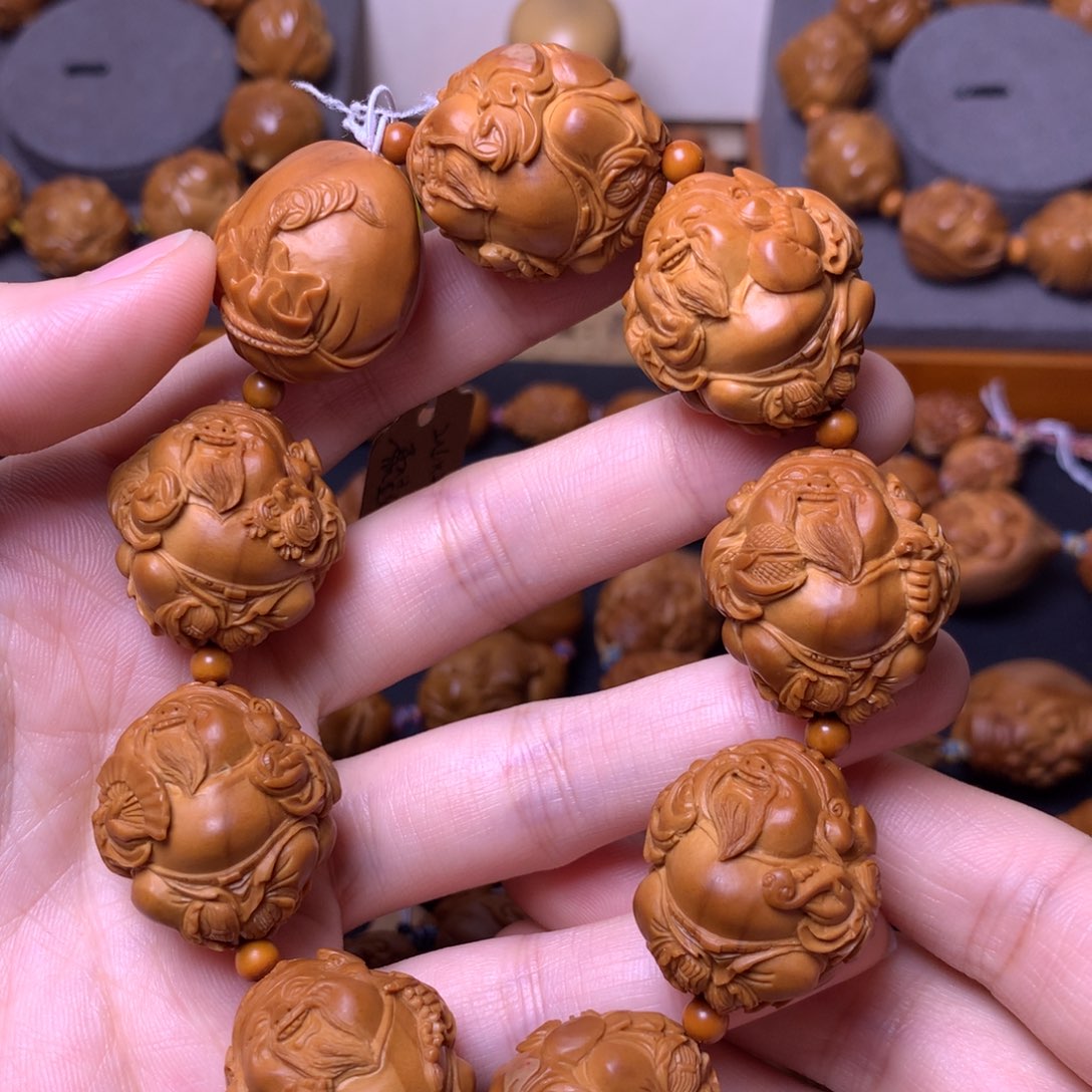 橄榄核手串/手链财神爷