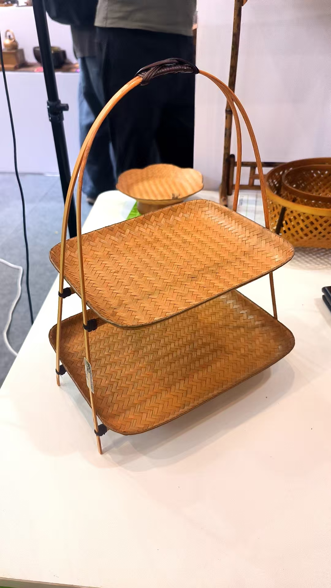 非遗主编提篮水果篮收纳篮摆件茶桌