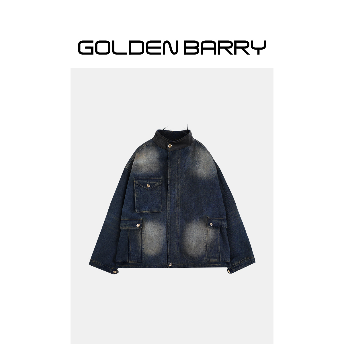 |150041牛仔狐狸毛内胆派克服