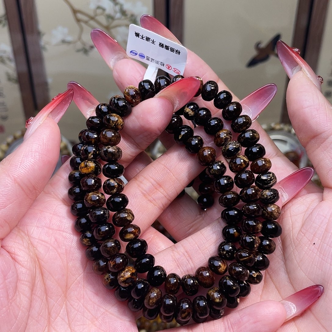 琥珀未镶嵌裸石7mm花珀