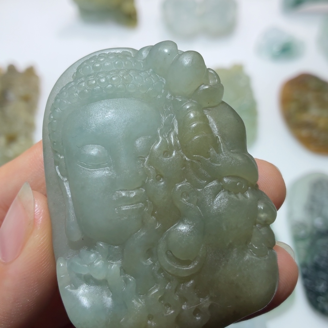 定制翡翠未镶嵌毛货