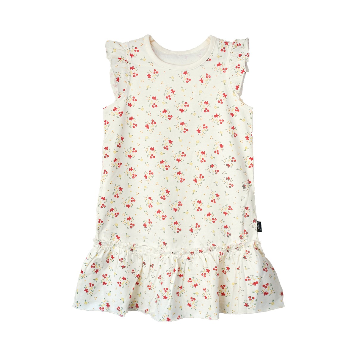 夏季儿童飞袖碎花连衣裙棉舒适透气