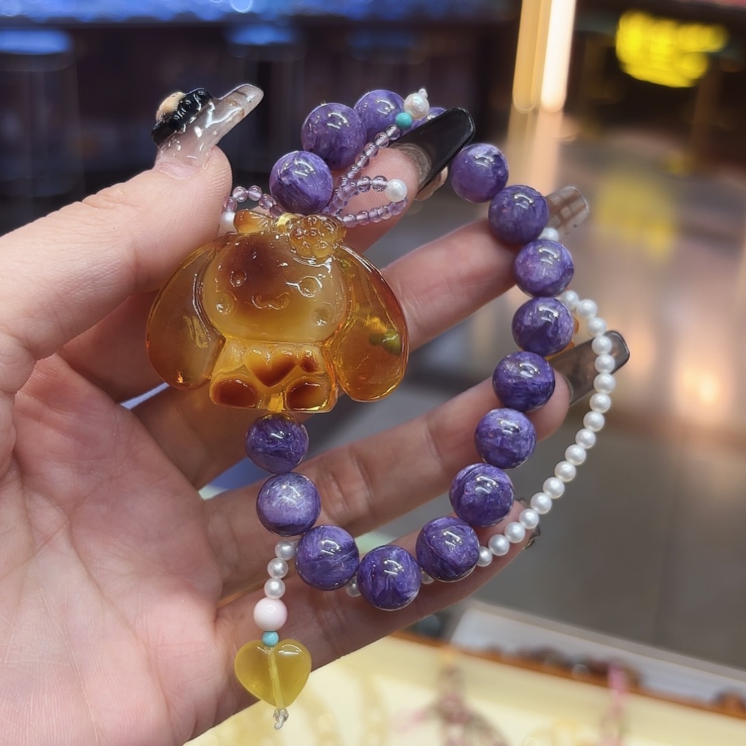 琥珀手链未镶嵌韓****i琥珀