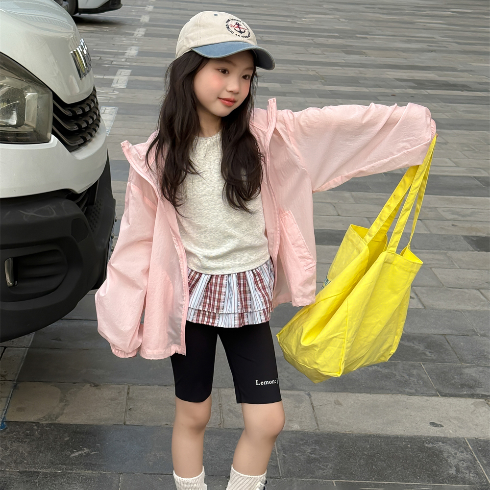 LJ-90803-TBBKids女童防晒衣2025年夏季新款连帽防晒衣儿童