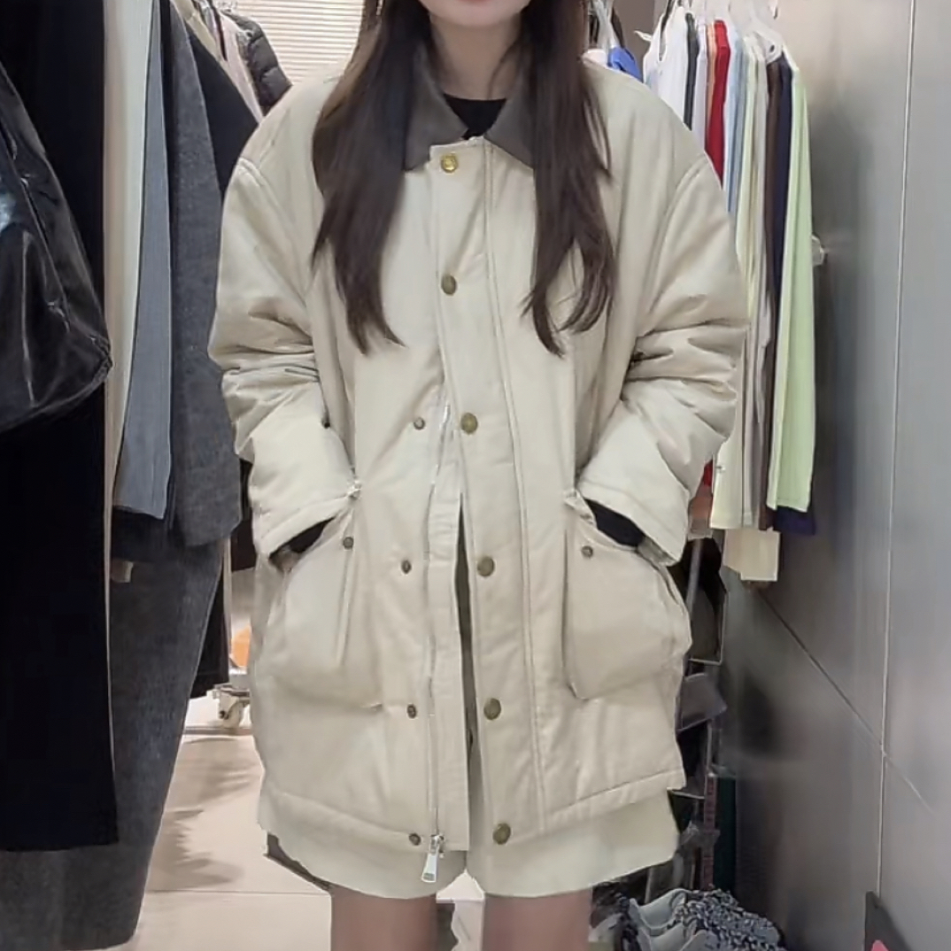 【刘噗噗】巴恩风工装棉服！经典款翻领棉服夹克24102