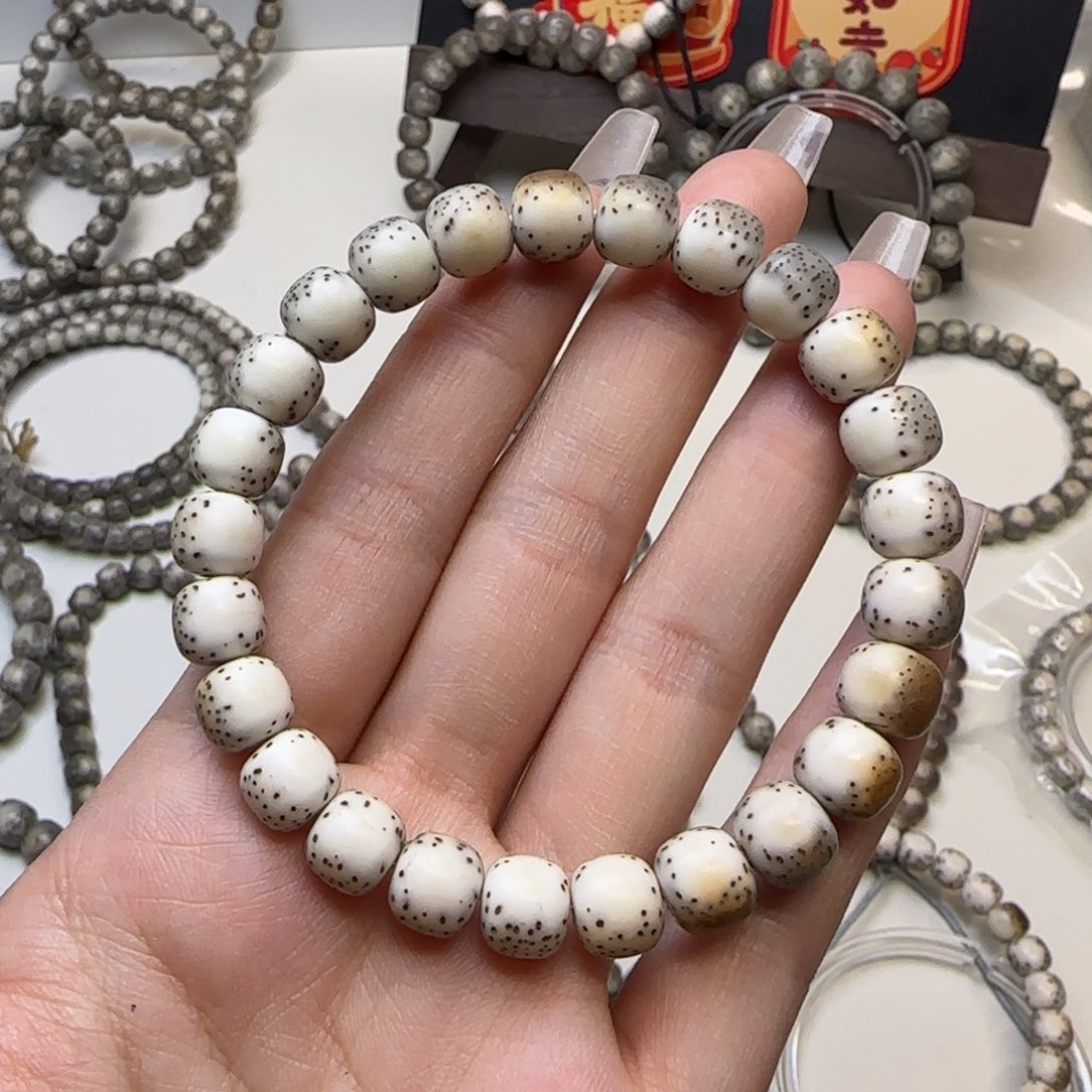 星月菩提手串石玉河豚火烧云9×8