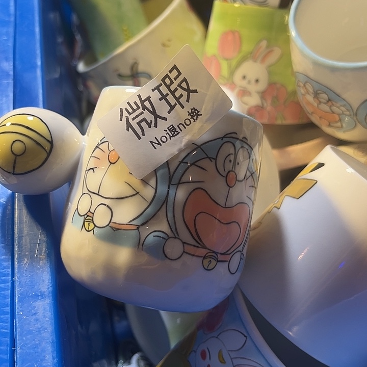 陶摆件不退不换卡通手绘