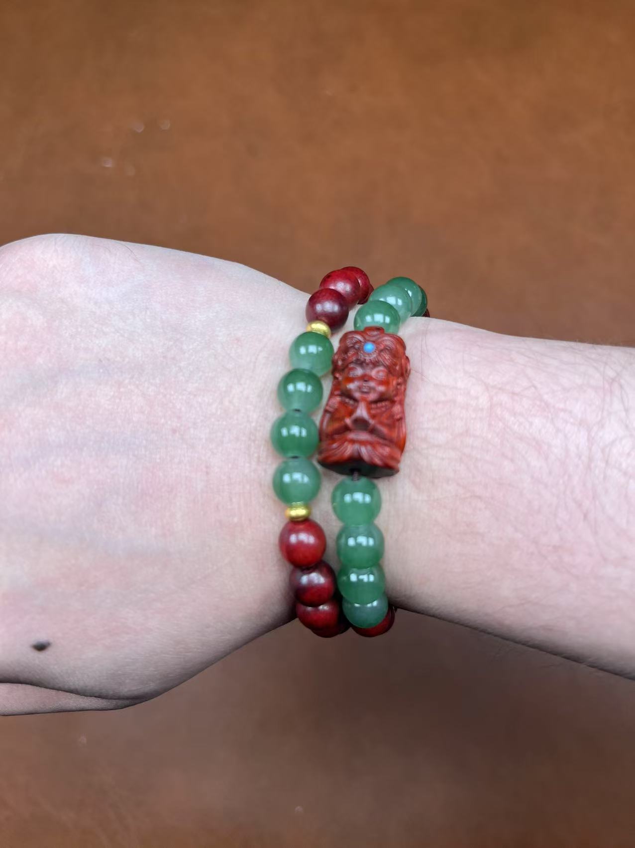 血檀双圈精品手串0.8   110    （无礼盒）