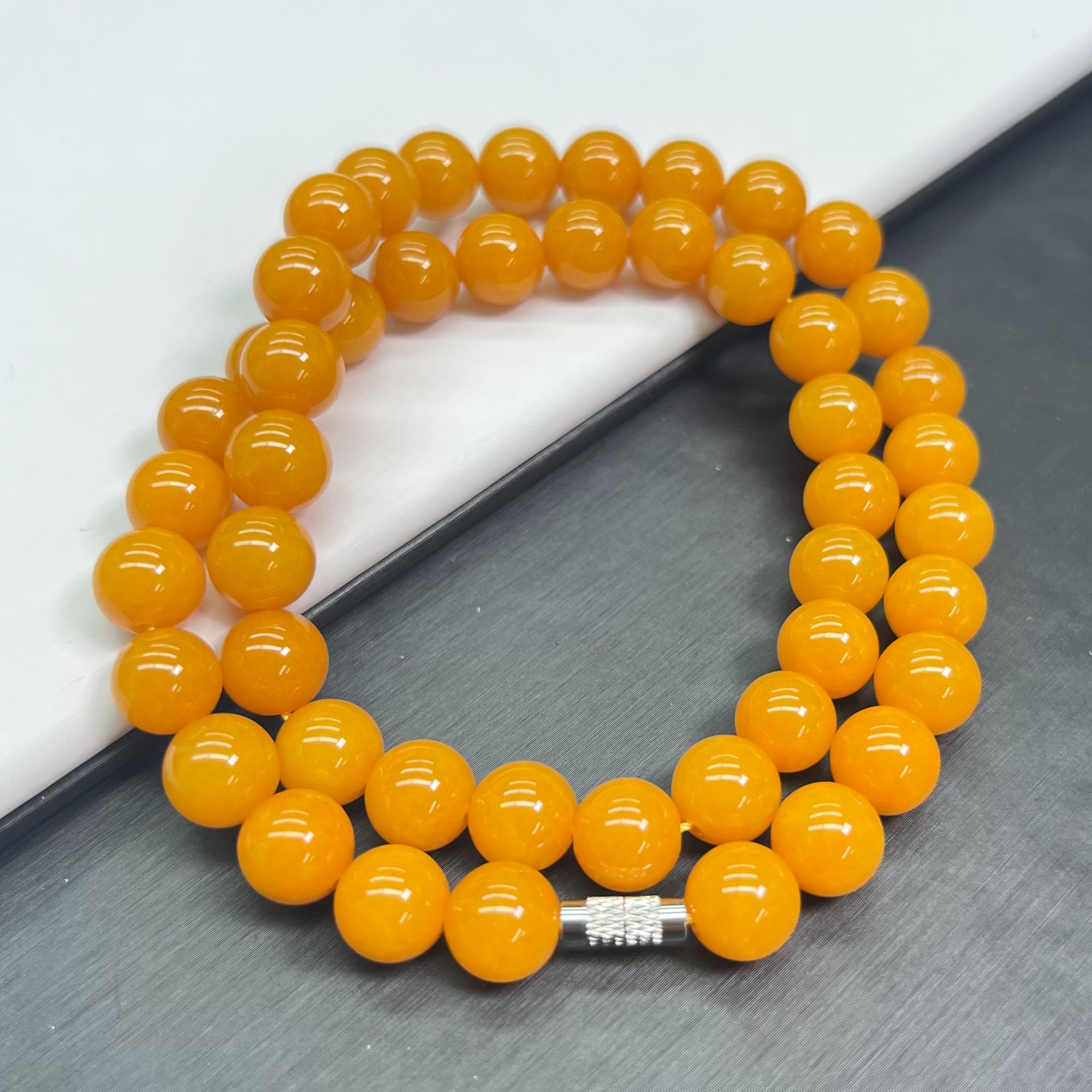 【精品】豆黄妈妈链10mm手链百搭 A356