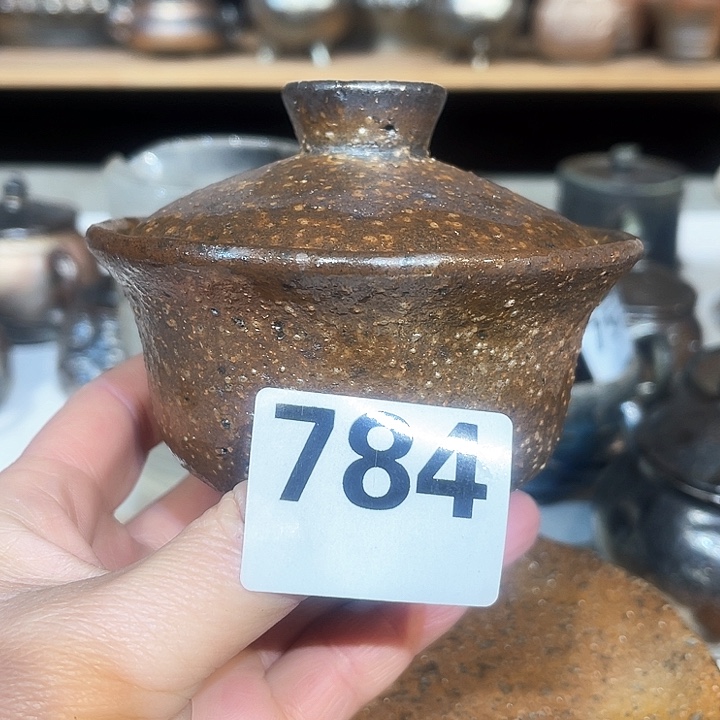 杯高温柴烧陶泥盖碗