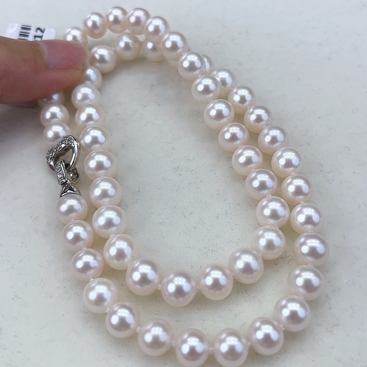 淡水珍珠颈饰银S925镶嵌8➕极光炫彩高品