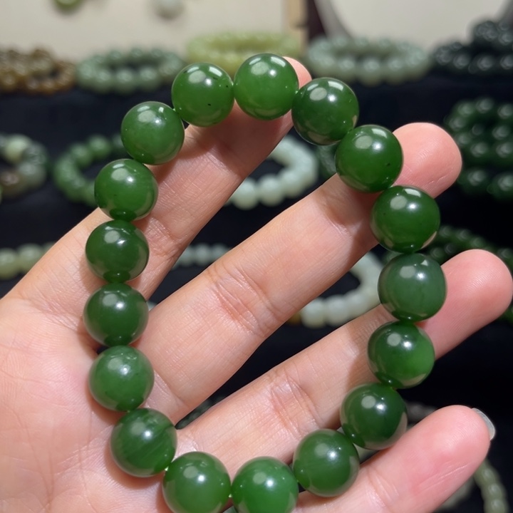 和田玉未镶嵌手链卡12