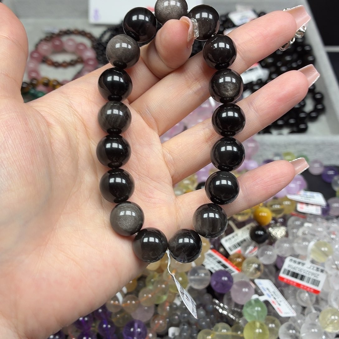 水晶手串未镶嵌卡12精品双眼银耀石19