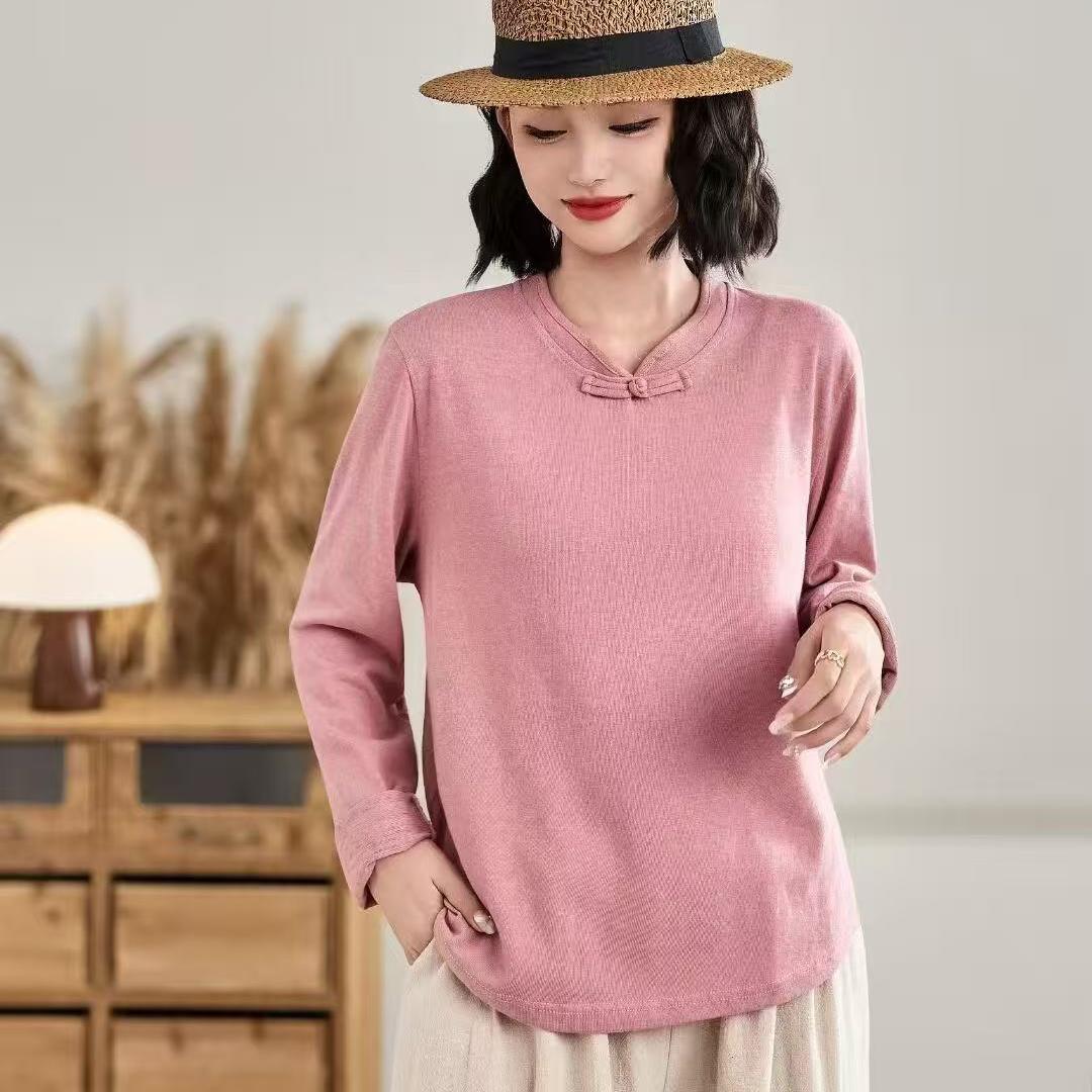 早秋上新 国风盘扣休闲文艺上衣（90-145斤）
