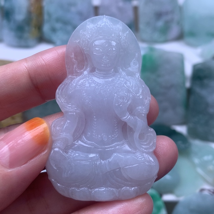 定制翡翠未镶嵌挂件度母挂件