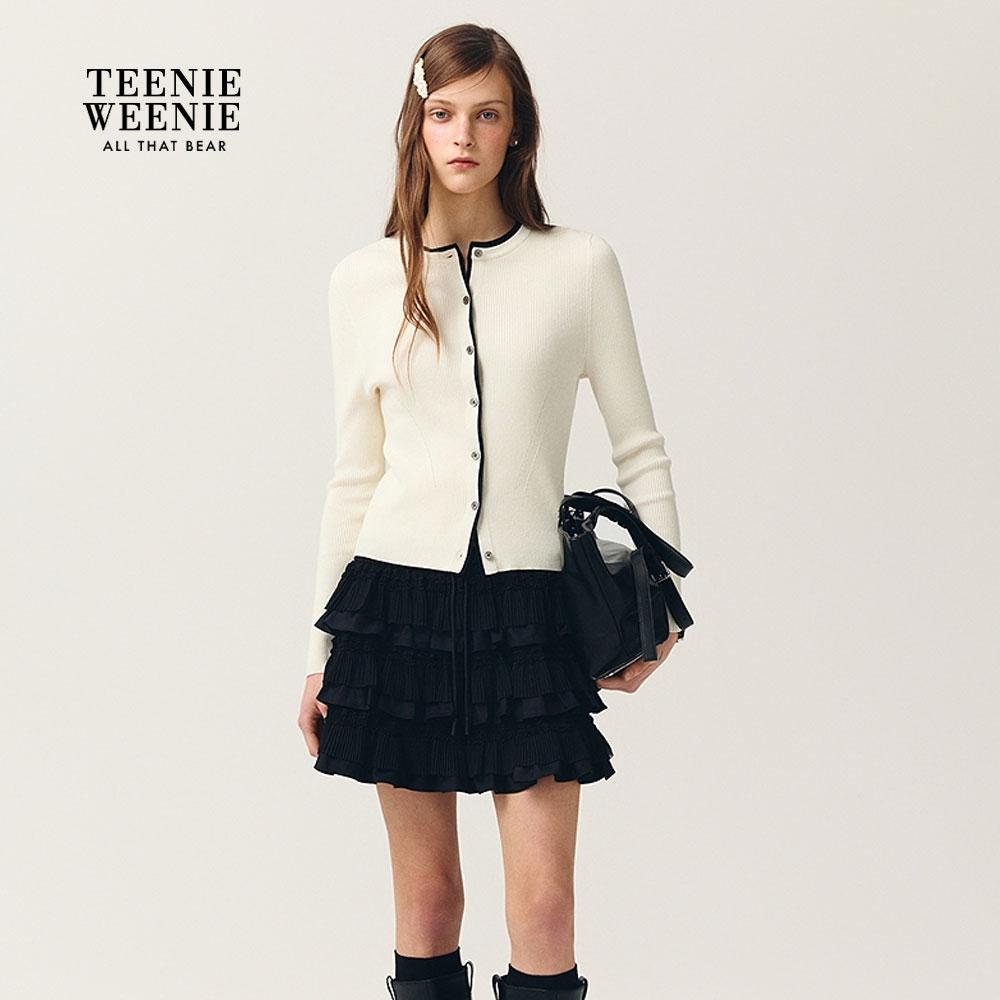 *TeenieWeenie小熊女装毛针织开衫26年春新圆领毛衣TTCK2651C2A