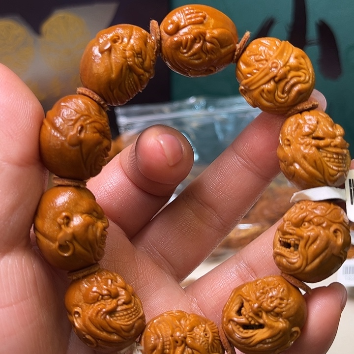 橄榄核手串/手链［山鬼手作］橄榄核雕@@4代10 