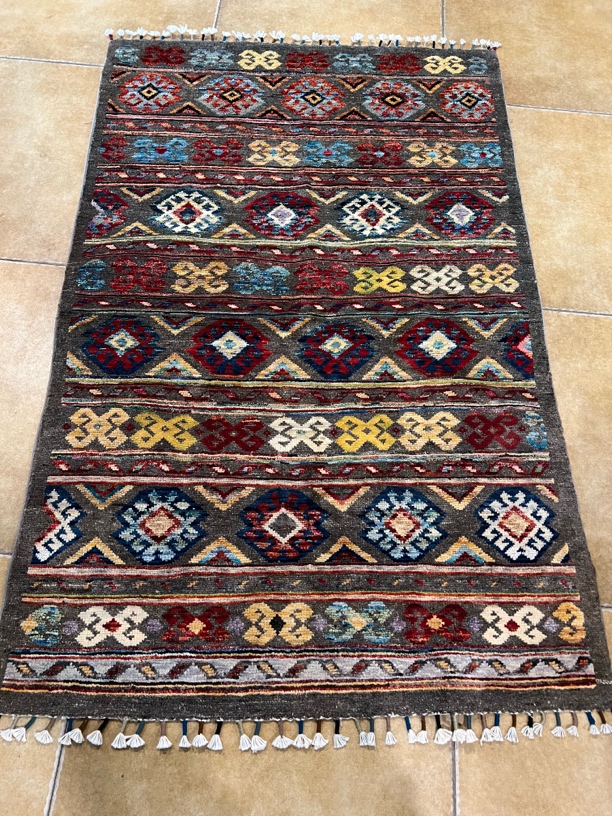 阿富汗手工羊毛地毯99 x155