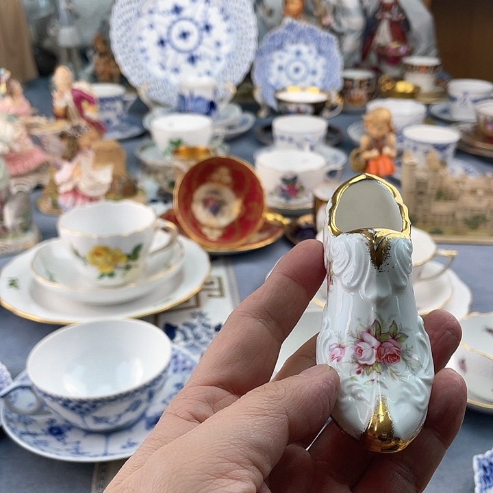 中古欧瓷瓷器小房子