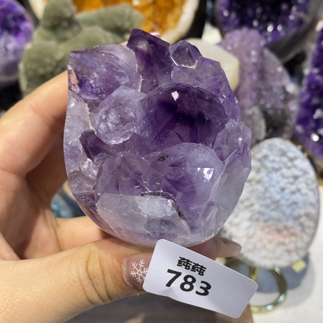 大型摆件（非配饰）未镶嵌紫晶全抛手捧花