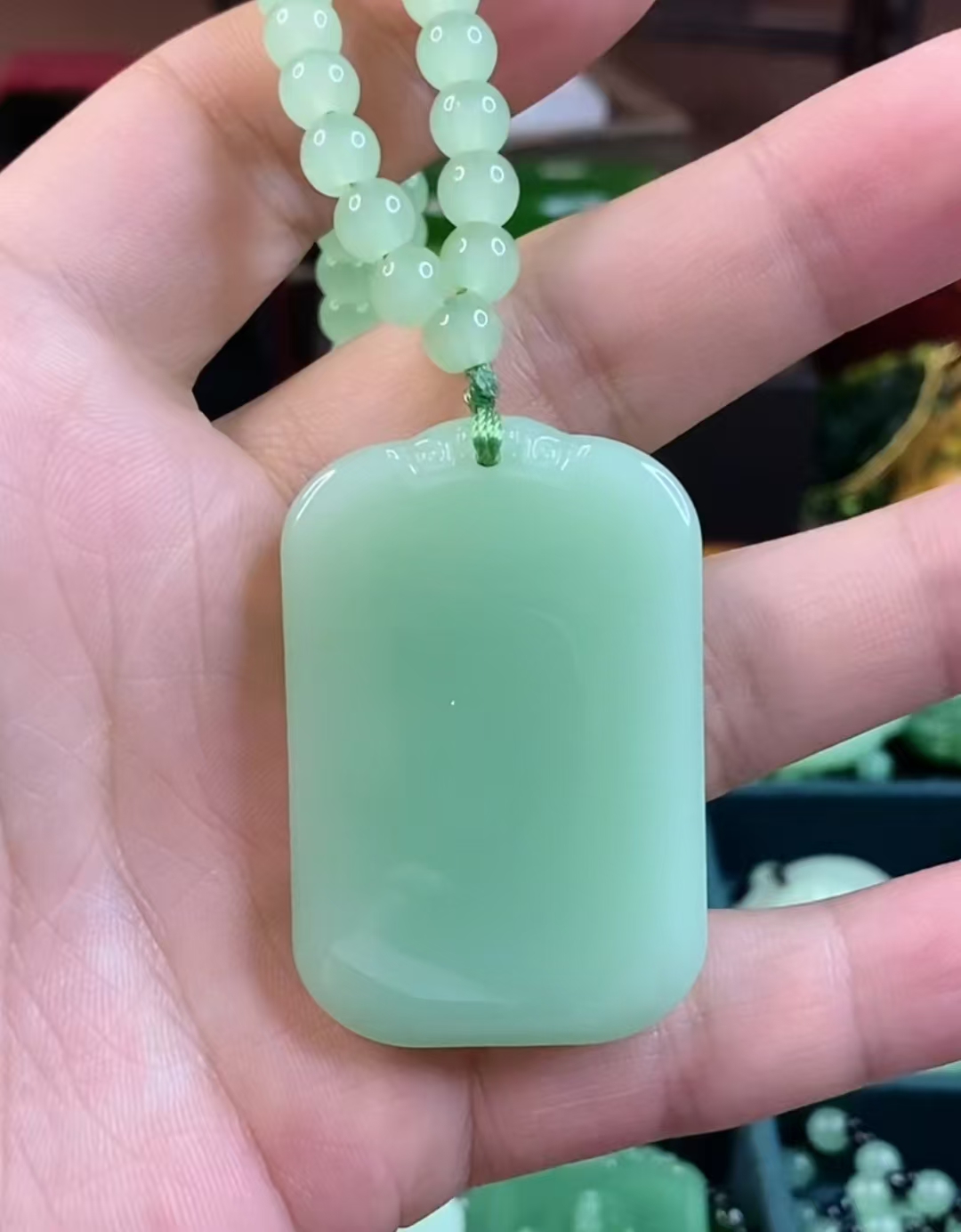 2.浅绿新大阪无事牌经典百搭款吊坠