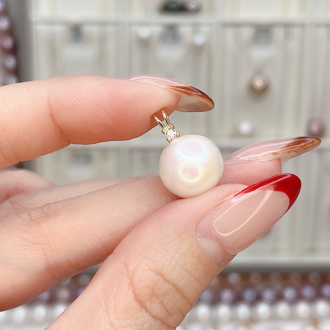 合金淡水珍珠吊坠(赠链)